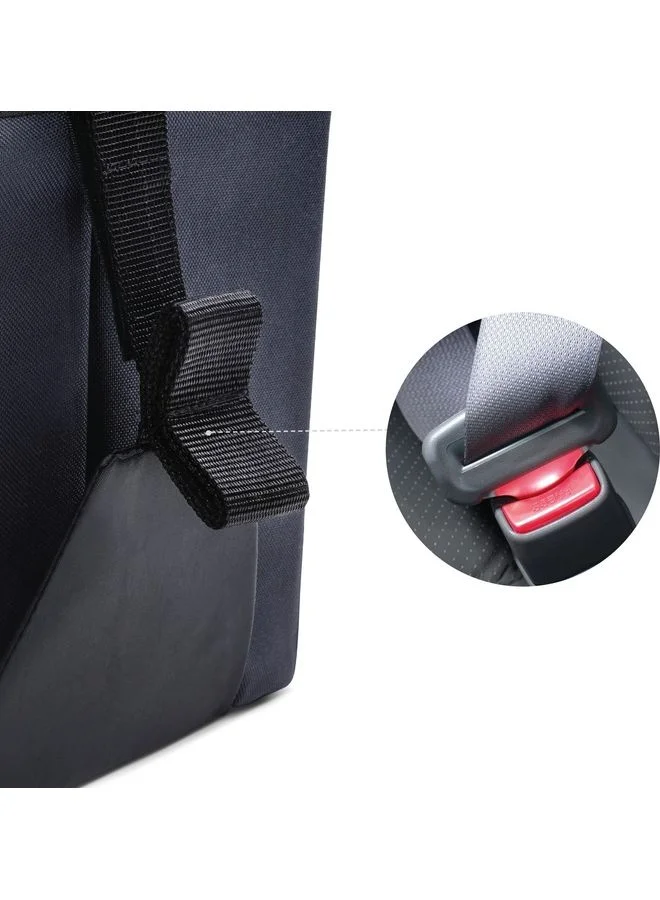 هوك Organize Me Car Seat Organizer Back Seat With Belt Attachment And Carry Handle, Cup Holders And Foldable Pockets, Greybox Without Content
