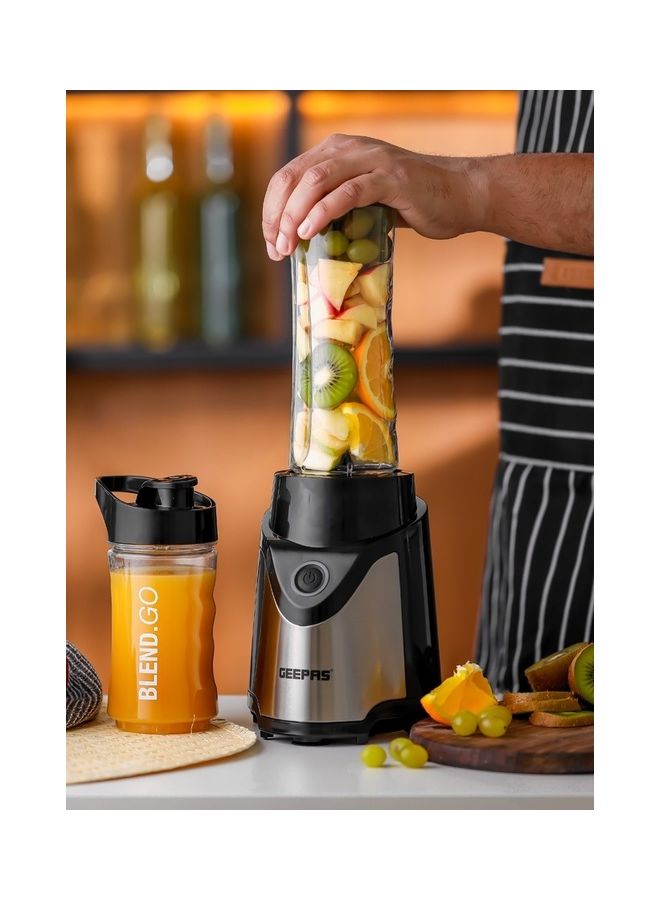 GEEPAS - Personal Blender With Plastic Sport Bottles 570 ml 500 W GSB44075N Black - Image 1