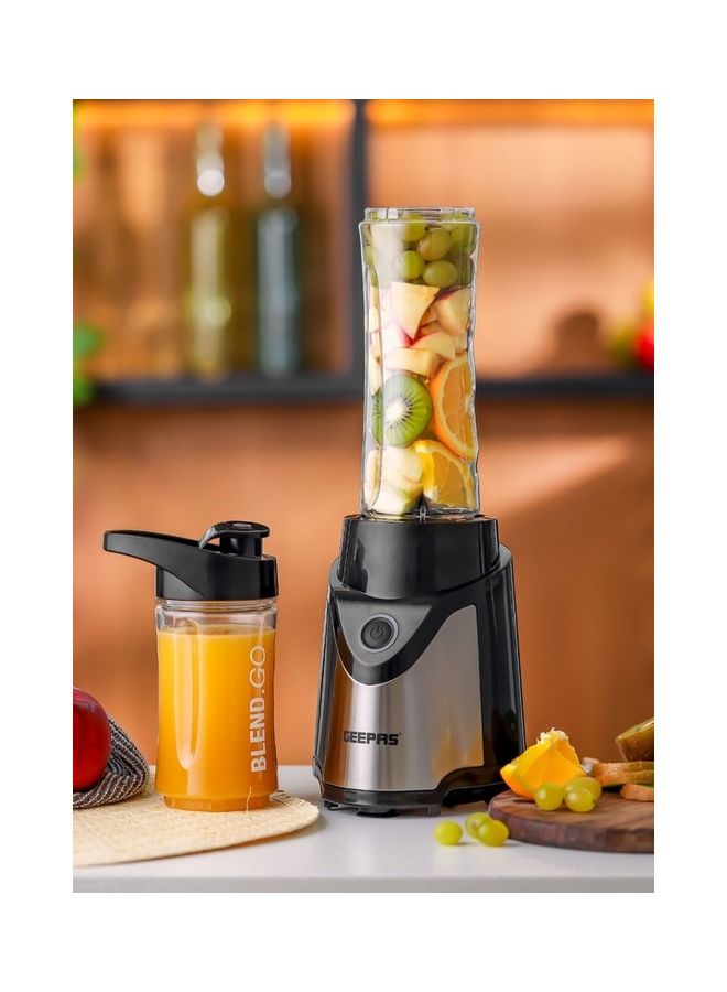 GEEPAS - Personal Blender With Plastic Sport Bottles 570 ml 500 W GSB44075N Black - Image 1