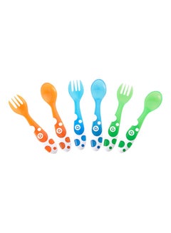 Multi-coloured Forks and Spoons Set of 6 Set of 1 - v1683806790/N53405093A_1