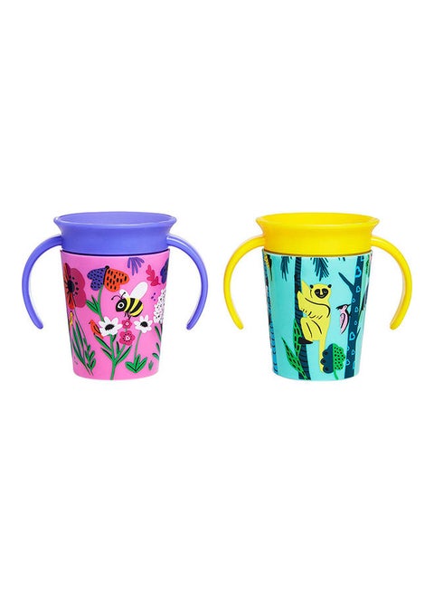 Miracle 360 Wildlove Trainer Cup 6 Oz/ 177 Ml 2 Pack Bee/lemur