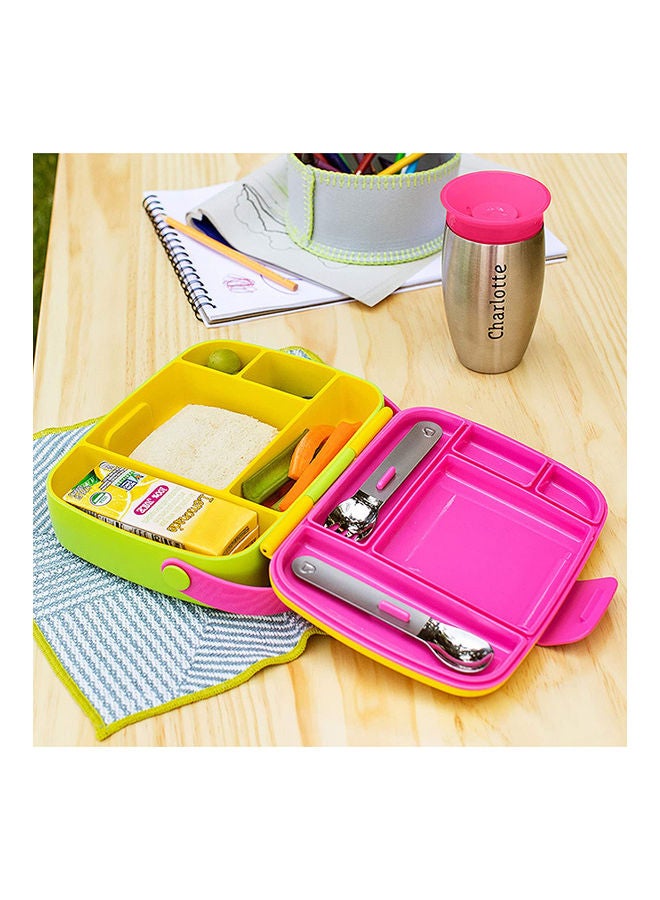 Munchkin Bento Toddler Lunch Box, Yellow/Pink/Green  - Image 4
