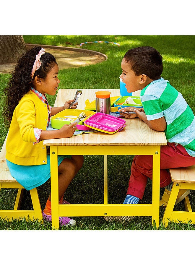 Munchkin Bento Toddler Lunch Box, Yellow/Pink/Green  - Image 5