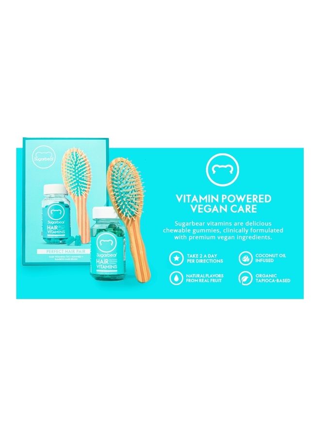 SugarBear - Vitamins 60 Gummies Hair Brush And 3 Ties - Image 1