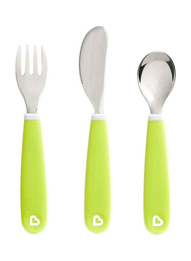 Splash Toddler Cutlery Set Fork, Knife & Spoon, Green - v1683810381/N53405168A_1