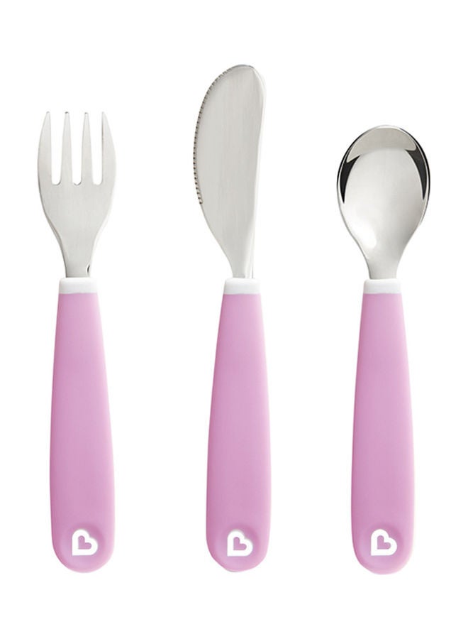 Splash Toddler Cutlery Set Fork, Knife & Spoon, Purple - v1683811916/N53405192A_1