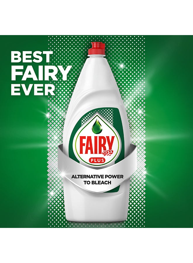 Fairy Plus Original Dishwashing Liquid Soap With Alternative Power To Bleach Green 600ml  - Image 2
