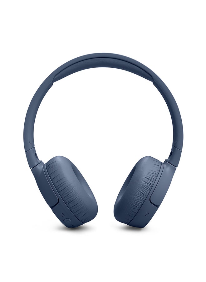 سماعات أذن Tune 670 Adaptive Noice Canceling Wireless On Ear، صوت جهير نقي 5.3 مع صوت Le Audio، مكالمات بدون استخدام اليدين بالإضافة إلى اتصال صوتي متعدد النقاط باللون الأزرق لون أزرق - v1683825982/N53404590A_2