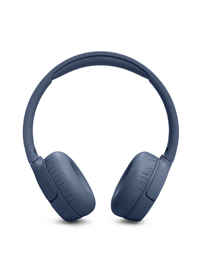جي بي إل - سماعات أذن Tune 670 Adaptive Noice Canceling Wireless On Ear، صوت جهير نقي 5.3 مع صوت Le Audio، مكالمات بدون استخدام اليدين بالإضافة إلى اتصال صوتي متعدد النقاط باللون الأزرق لون أزرق - Image 1