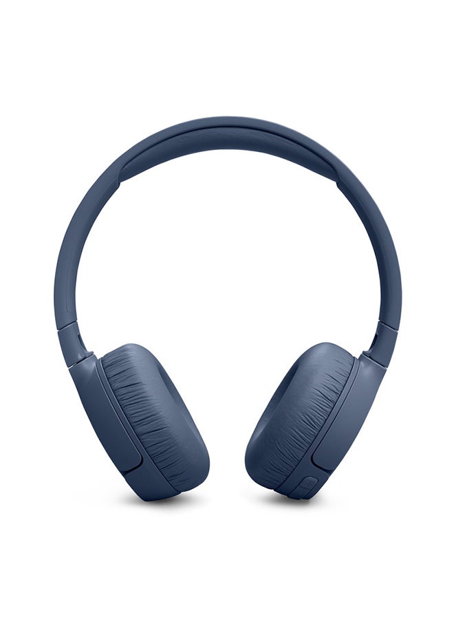 سماعات أذن Tune 670 Adaptive Noice Canceling Wireless On Ear، صوت جهير نقي 5.3 مع صوت Le Audio، مكالمات بدون استخدام اليدين بالإضافة إلى اتصال صوتي متعدد النقاط باللون الأزرق لون أزرق - v1683826000/N53404590A_3