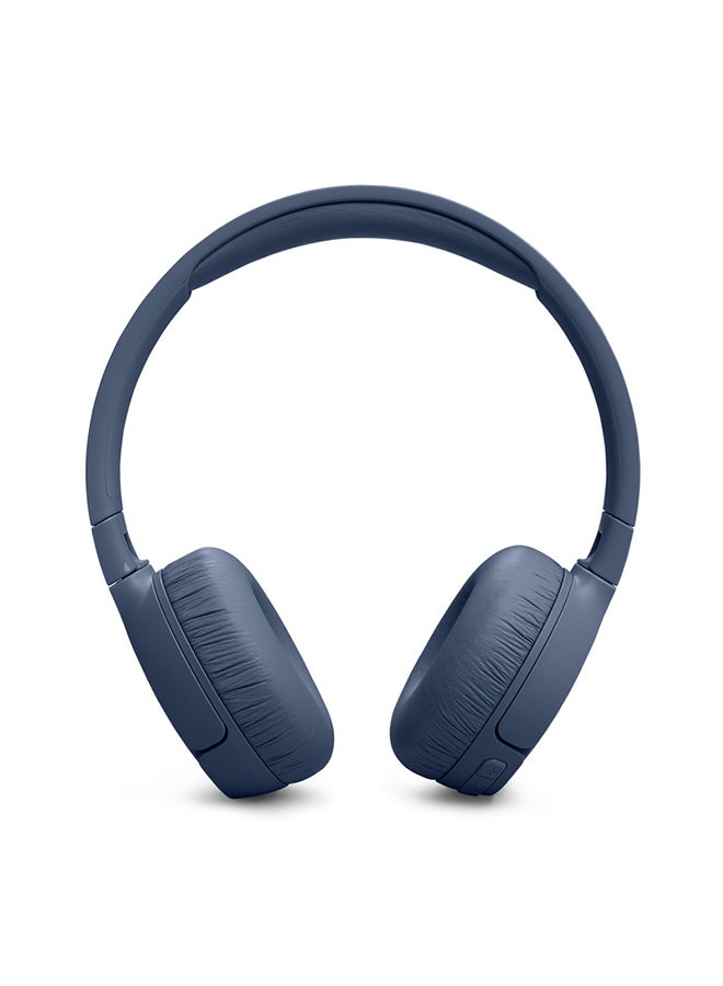 جي بي إل - سماعات أذن Tune 670 Adaptive Noice Canceling Wireless On Ear، صوت جهير نقي 5.3 مع صوت Le Audio، مكالمات بدون استخدام اليدين بالإضافة إلى اتصال صوتي متعدد النقاط باللون الأزرق لون أزرق - Image 1