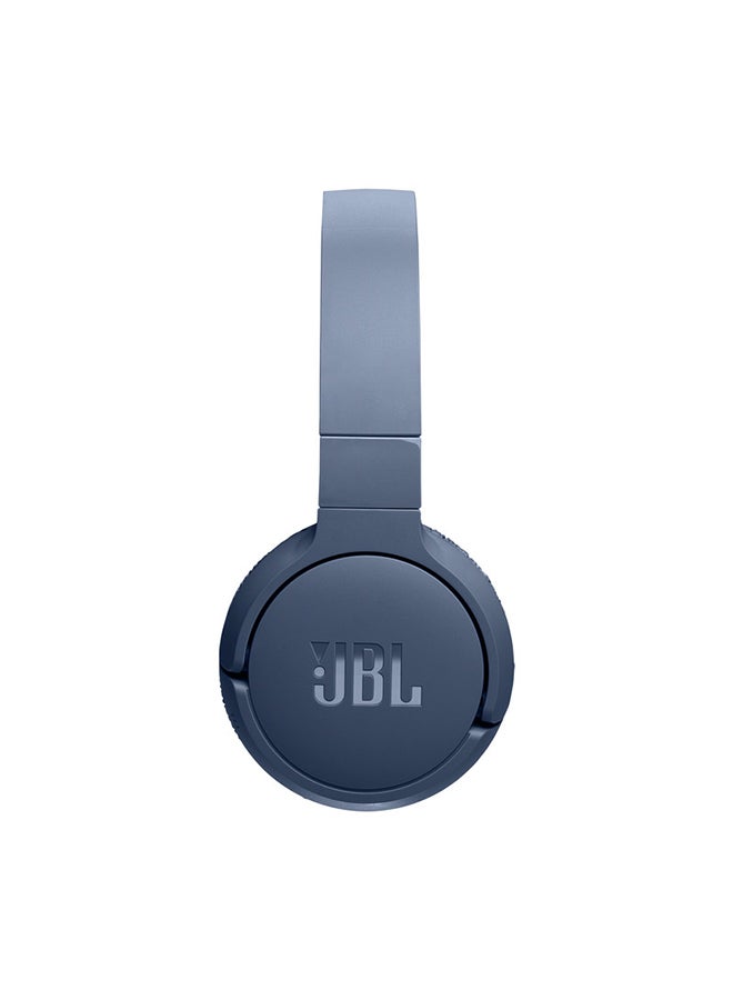 جي بي إل - سماعات أذن Tune 670 Adaptive Noice Canceling Wireless On Ear، صوت جهير نقي 5.3 مع صوت Le Audio، مكالمات بدون استخدام اليدين بالإضافة إلى اتصال صوتي متعدد النقاط باللون الأزرق لون أزرق - Image 1