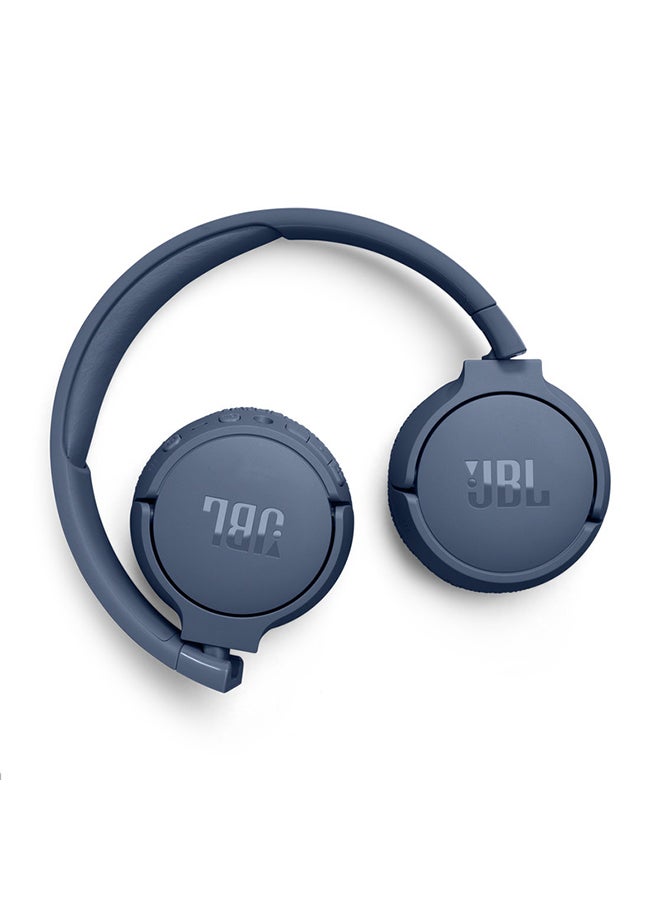 جي بي إل - سماعات أذن Tune 670 Adaptive Noice Canceling Wireless On Ear، صوت جهير نقي 5.3 مع صوت Le Audio، مكالمات بدون استخدام اليدين بالإضافة إلى اتصال صوتي متعدد النقاط باللون الأزرق لون أزرق - Image 1