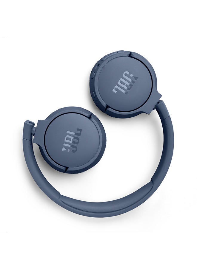 جي بي إل - سماعات أذن Tune 670 Adaptive Noice Canceling Wireless On Ear، صوت جهير نقي 5.3 مع صوت Le Audio، مكالمات بدون استخدام اليدين بالإضافة إلى اتصال صوتي متعدد النقاط باللون الأزرق لون أزرق - Image 1