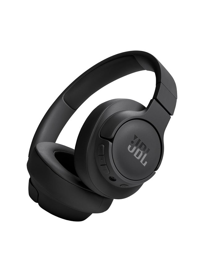 Tune 720Bt Wireless Over Ear Headphones Pure Bass Sound 76H Battery Hands-Free Call Plus Voice Aware Multi Point Connection Lightweight And Foldable Detachable Audio Cable Black 