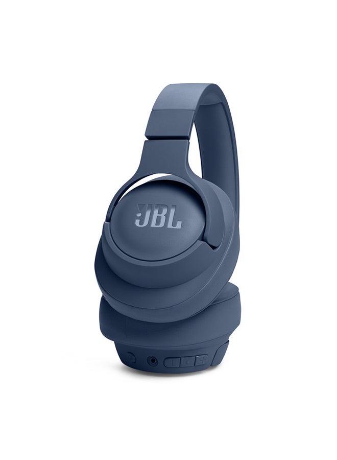 Tune 720Bt Wireless Over Ear Headphones Pure Bass Sound 76H Battery Hands Free Call Plus Voice Aware Multi Point Connection Lightweight And Foldable Detachable Audio Cable Blue - v1683826006/N53404594A_4