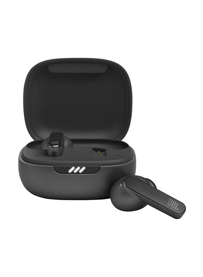 JBL - Live Pro 2 Wireless Noise Cancelling Earbuds Signature Sound 6 Mics For Perfect Calls Zero Noise Dual Connect Sync With Multi Point Connection Touch And Voice Control Black - Image 1