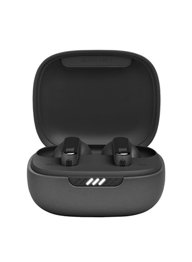 JBL - Live Pro 2 Wireless Noise Cancelling Earbuds Signature Sound 6 Mics For Perfect Calls Zero Noise Dual Connect Sync With Multi Point Connection Touch And Voice Control Black - Image 1