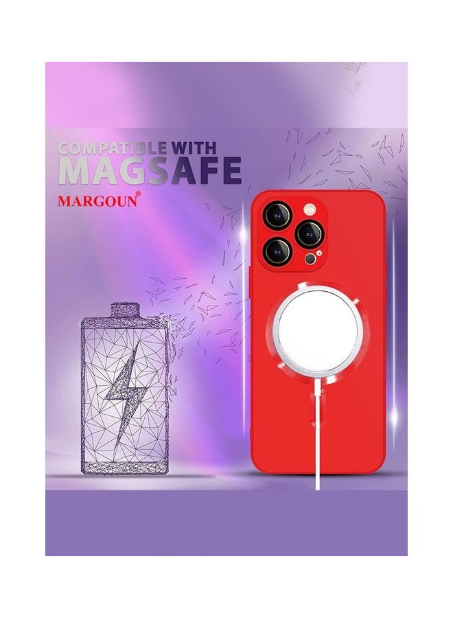 Magsafe Case Cover For Apple Iphone 14 Pro Max With High Grade Tpu Material And Full Body Protection - Red