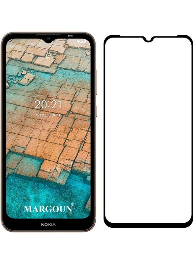مارجون Nokia C20 Tempered Glass Screen Protector Full Glue Back Clear - Image 3