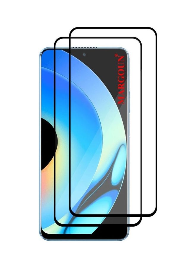 MARGOUN 2 Pack For Realme 10 Pro Tempered Glass Screen Protector Full Glue Back Clear - Image 2