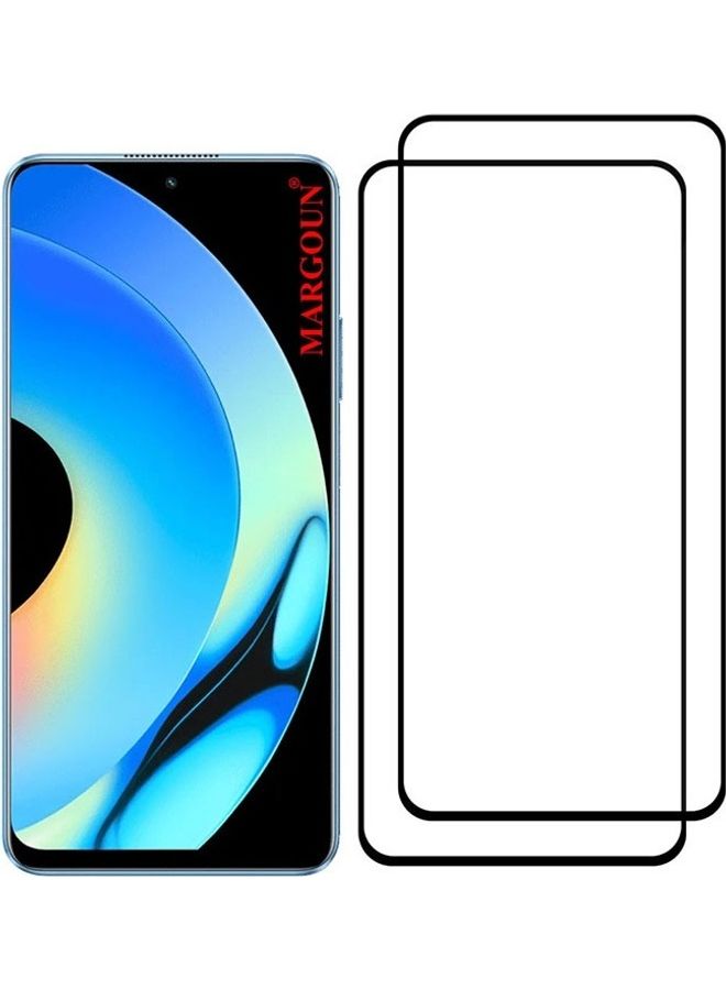 MARGOUN 2 Pack For Realme 10 Pro Tempered Glass Screen Protector Full Glue Back Clear - Image 3