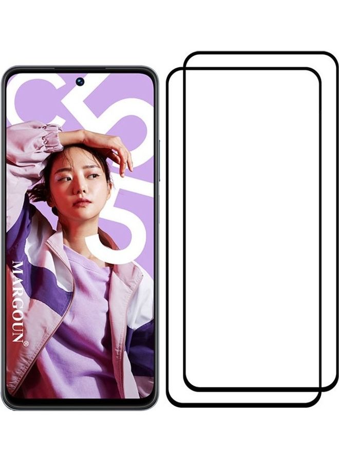 مارجون - 2 Pack For Realme C55 Tempered Glass Screen Protector Full Glue Back Clear - Image 1