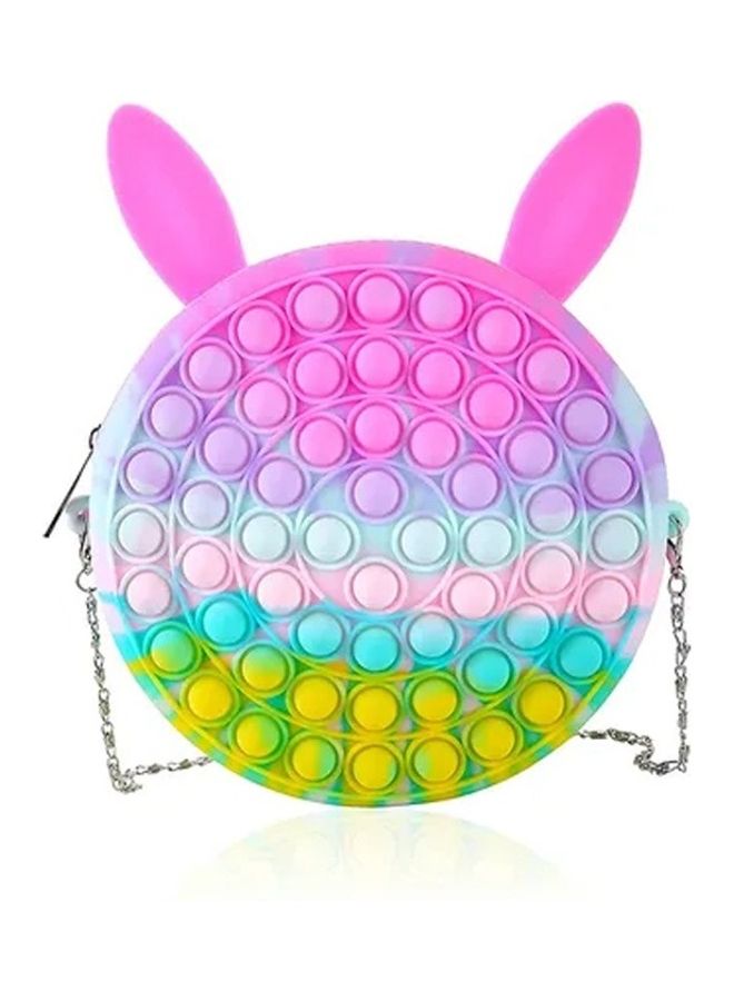 Rock Pow 2-in-1 Stress and Anxiety Relief Push Pop Bubble Silicone Unique Fidget Toy Shoulder Bag - Image 2