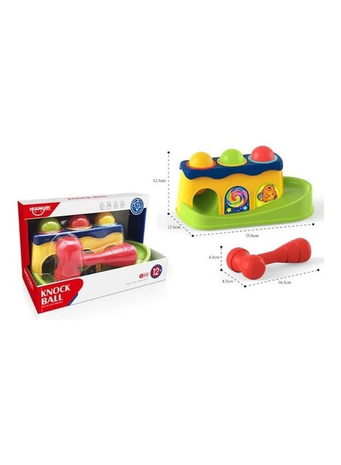 Kids Educational Colorful Knock Ball Piling Platform – Plastic Hammer Toy for Toddlers