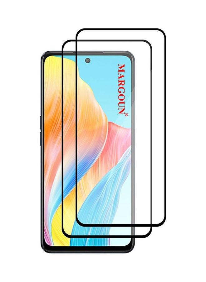 MARGOUN 2 Pack For Oppo A1 Tempered Glass Screen Protector Full Glue Back Clear - Image 2