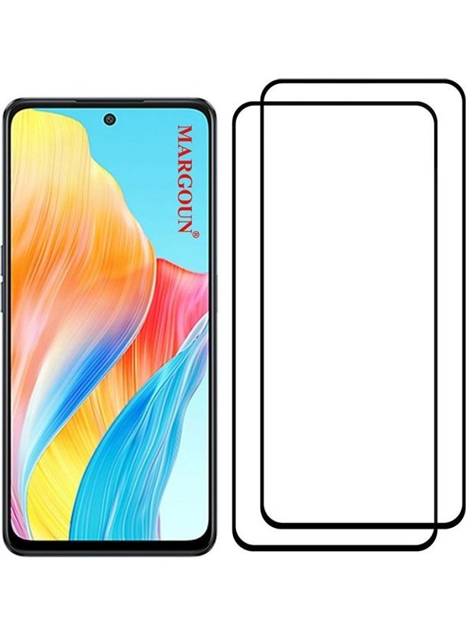 MARGOUN 2 Pack For Oppo A1 Tempered Glass Screen Protector Full Glue Back Clear - Image 3