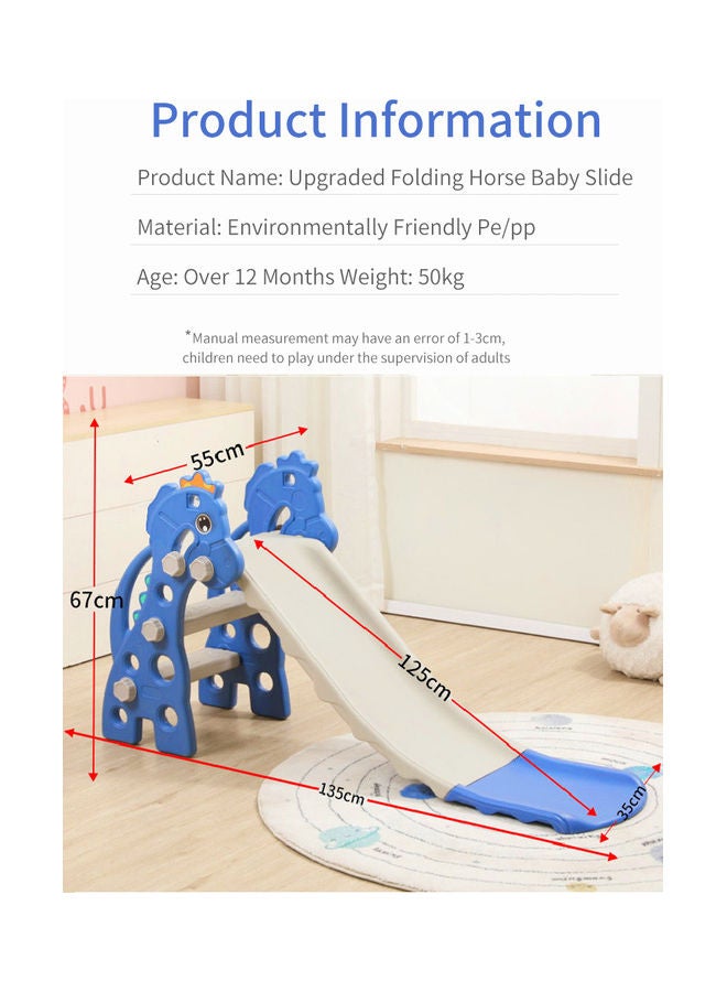 Kidle - 2 In 1 Children's Slide With Basketball Hoop Indoor Home Multi-Function Combination Folding Toys For Boys And Girls - Image 1