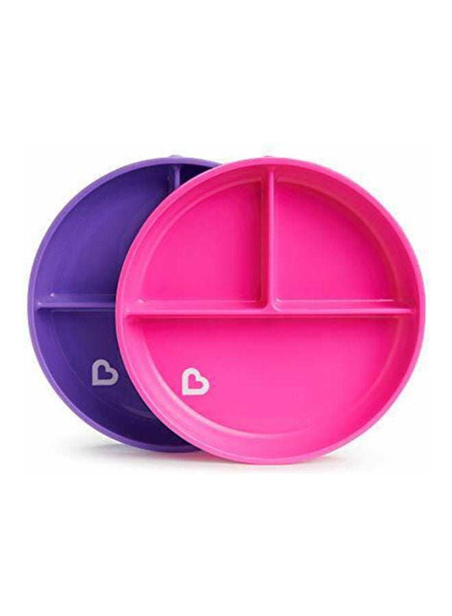 Munchkin 2 Piece Suction Plates-Pink/Purple  - Image 1