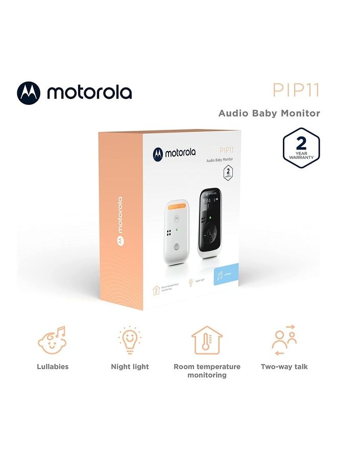 Motorola - Audio Baby Monitor - Night Light LCD Screen 1000ft Range Two-Way Talk Room Temp Portable Parent Unit (Outlet or AAA Rechargeable Batteries Included) - Image 1