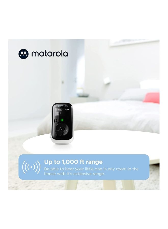 Motorola - Audio Baby Monitor - Night Light LCD Screen 1000ft Range Two-Way Talk Room Temp Portable Parent Unit (Outlet or AAA Rechargeable Batteries Included) - Image 1