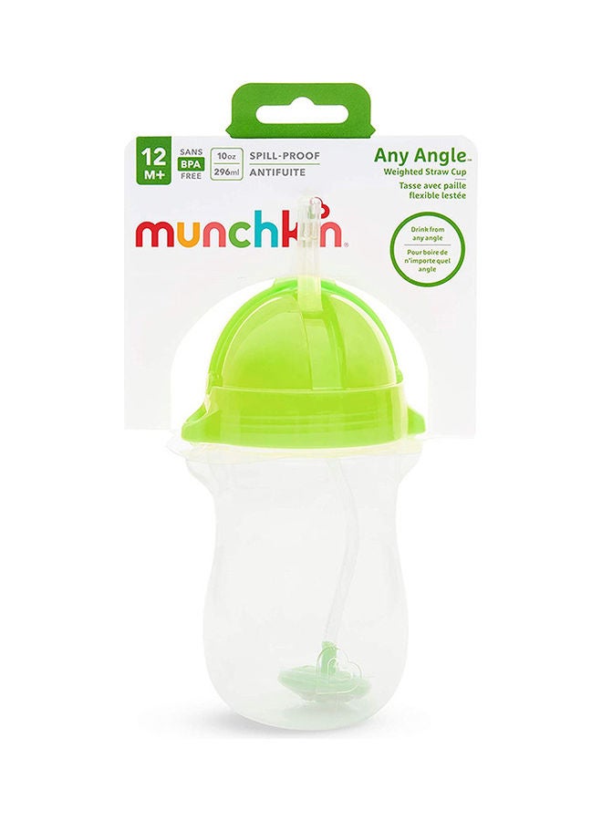 Munchkin - Click Lock Tip and Sip Weighted Straw Cup 10oz/296 Ml 1 Pack Green - Image 1