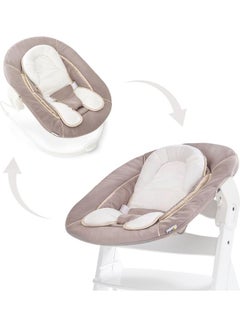 hauck Alpha+ 2 In 1 Bouncer And Baby Rocker, Stretch Beige From Birth, Newborn Set, Compatible With Alpha Highchair  - Image 5