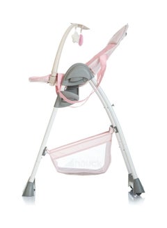 hauck Grow - Along Highchair Sit N Relax , New - Born Attachment From Birth To 9 Kg , Toddler Seat Up To 15 Kg , Height - Adjustable , Foldable , Wheels , Play Arch , Tray , Basket , Pink  - Image 4