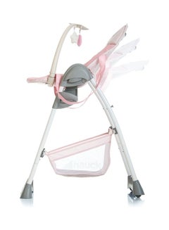 hauck Grow - Along Highchair Sit N Relax , New - Born Attachment From Birth To 9 Kg , Toddler Seat Up To 15 Kg , Height - Adjustable , Foldable , Wheels , Play Arch , Tray , Basket , Pink  - Image 5
