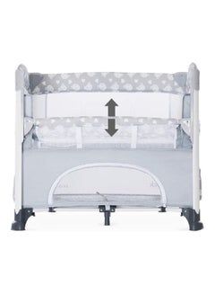 hauck Bedside Crib Sleep N Care Plus, Co - Sleeper For New Born Babys From Birth Up To 9 Kg, Lowerable Side Part, Wheels, Toy Pockets, Storage Compartment, Foldable, Transport Bag, Teddy Grey  - Image 3