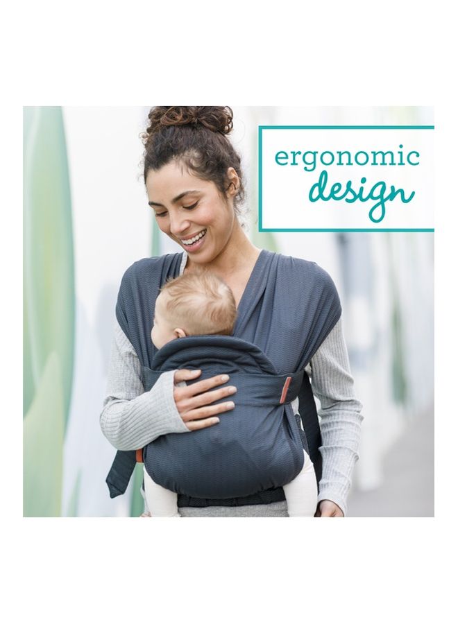 infantino - Hug And Cuddle Adjustable Hybrid Wrap Baby Carrier with Quilted Privacy Cover And Built-in Storage Pouch From 0 Months and Above - Black - Image 1