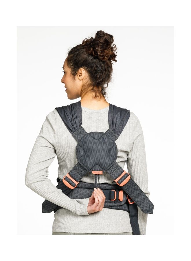 infantino - Hug And Cuddle Adjustable Hybrid Wrap Baby Carrier with Quilted Privacy Cover And Built-in Storage Pouch From 0 Months and Above - Black - Image 1