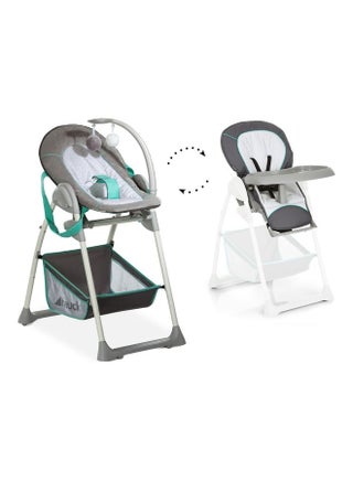 Grow - Along Highchair Sit N Relax, New - Born Attachment From Birth To 9 Kg, Toddler Seat Up To 15 Kg, Height - Adjustable, Foldable, Wheels, Play Arch, Tray, Basket, Grey - v1683880284/N53405567A_1