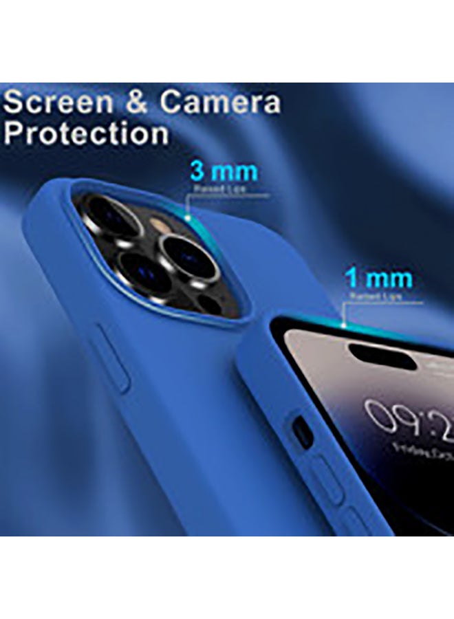 OFFBEAT iPhone 14 Pro Max Magsafe Liquid Silicone Case Blue 6.7 Inch, Multi Drop Protection and Wireless Charging Compatiblity Blue - Image 2