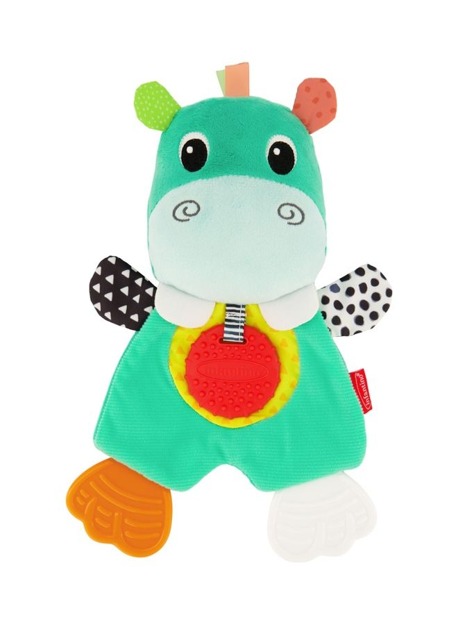 infantino Cuddly Silicon BPA free Baby Teether For Sensory Exploration From 0 Months and Above - Hippo - Image 1