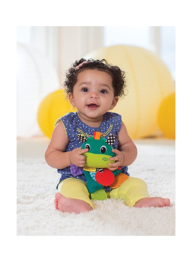 infantino Cuddly Silicon BPA free Baby Teether For Sensory Exploration From 0 Months and Above - Hippo - Image 2