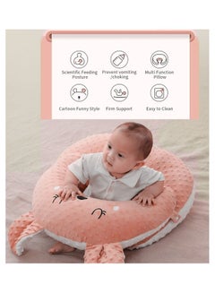 Baby Anti-Reflux Feeding Pillow With C Shapped Seating Pillow - Pink - v1683891152/N53405620A_3