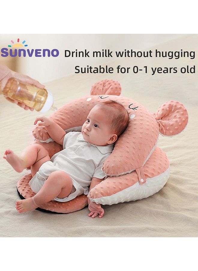 Baby Anti-Reflux Feeding Pillow With C Shapped Seating Pillow - Pink - v1683891152/N53405620A_7