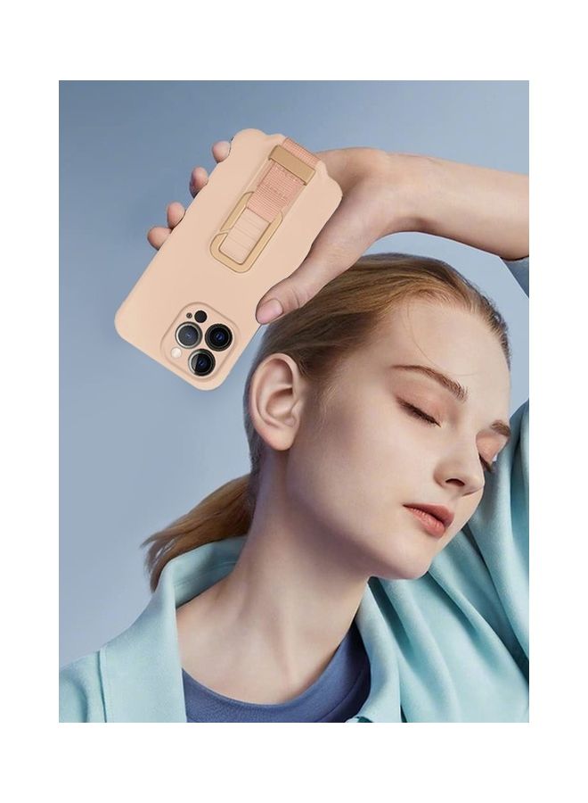 MARGOUN 2 Pack For iPhone 13 Pro Case Cover And Screen Protector With Strap Adjustable Grip Pink - Image 5