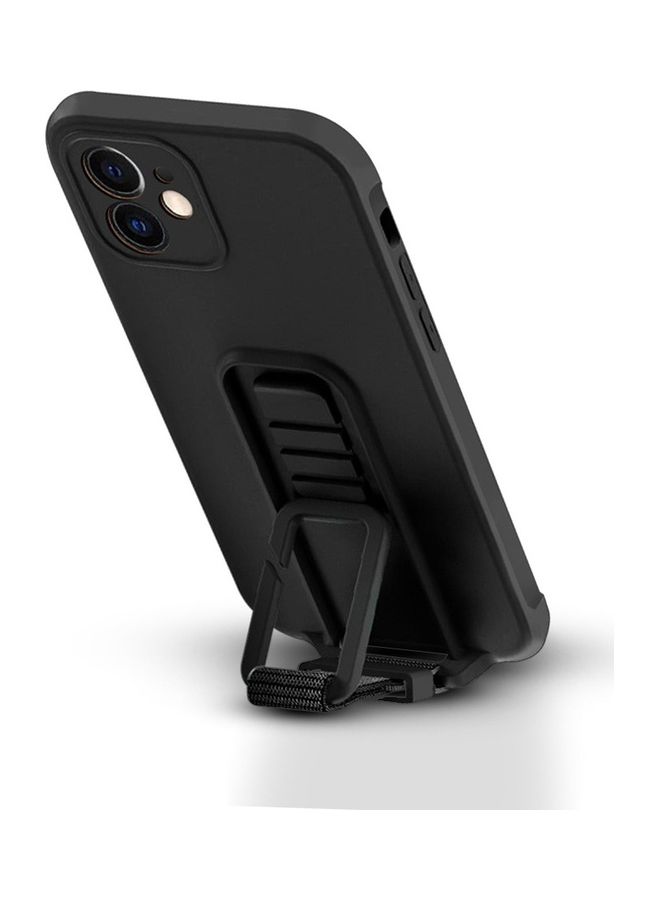 مارجون 2 Pack For iPhone 12 Case Cover And Screen Protector With Strap Adjustable Grip Black - Image 2